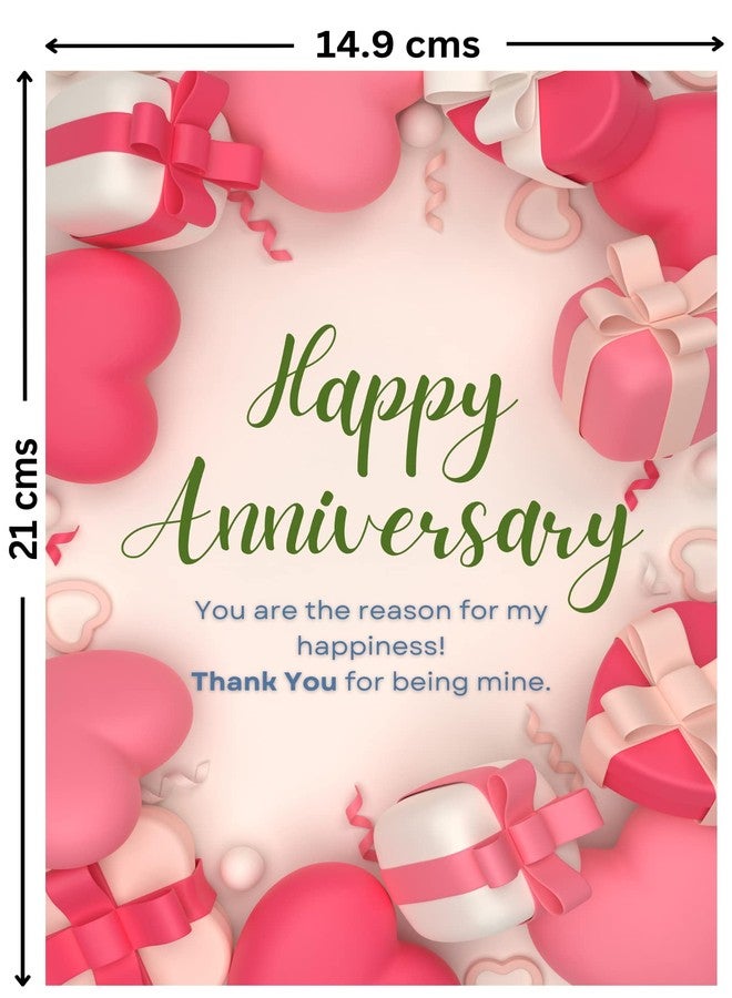 AanyaCentric Wedding Anniversary Gift - Printed Greeting Card A5 Size with Handmade Envelope - Perfect Marriage Anniversary Card for Husband or Wife - Love Greeting and Special Card - Type1 - Image 2